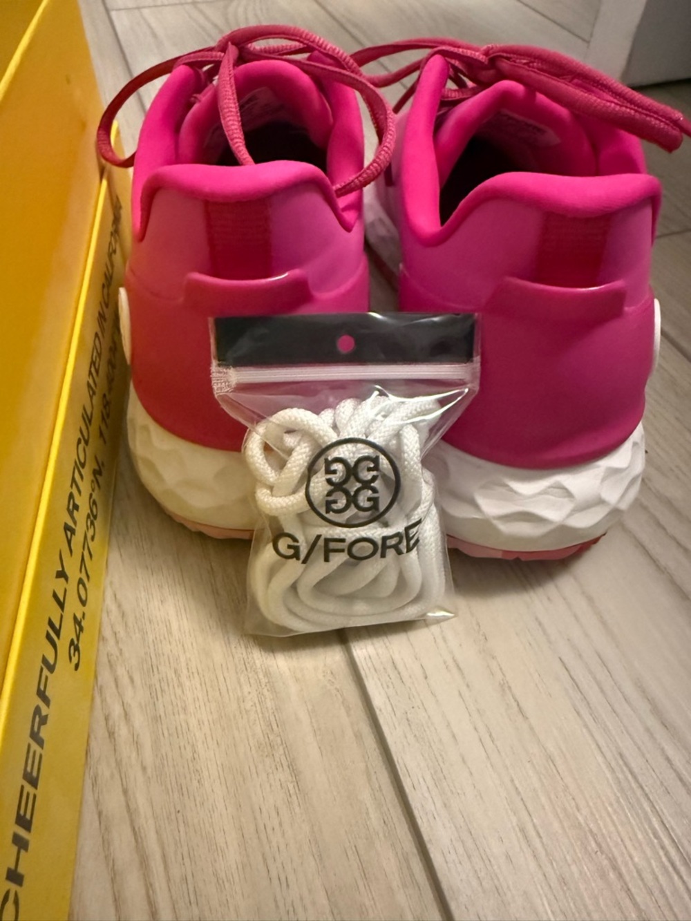 G/FORE Women's Fuchsia Athletic Golf Sneakers with White Midsole Size 8 like new - Picture 6 of 11